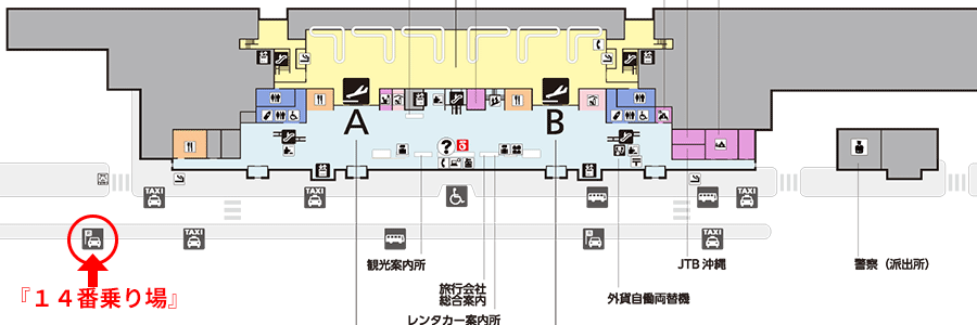 空港到着時フロアマップ